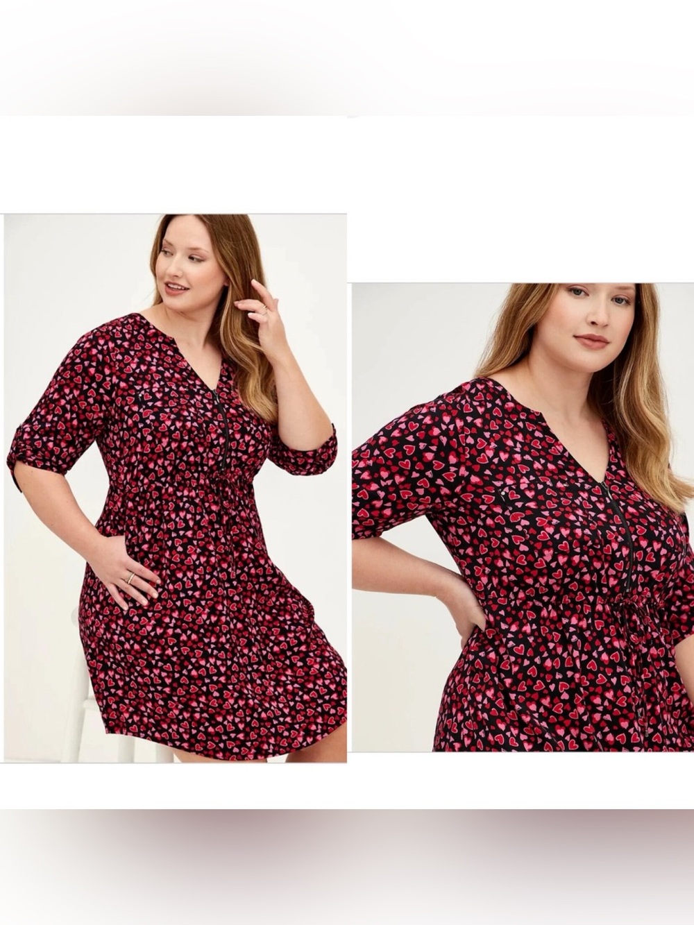 Torrid Hearts Zip Front Shirt
Dress Stretch Challis